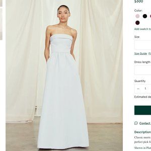 Amsale Rene Ice Blue Dress Size 0 (fits more like a size 2, XS)